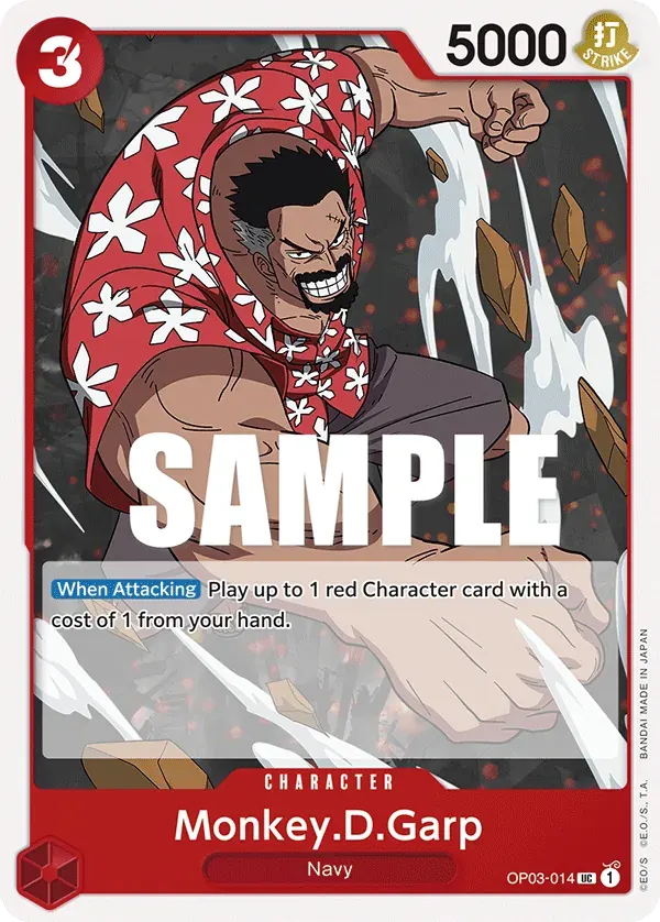 Monkey.D.Garp — carte One Piece TCG OP03-014 (Pillars of Strength)