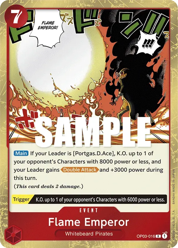 Flame Emperor — carte One Piece TCG OP03-016 (Pillars of Strength)