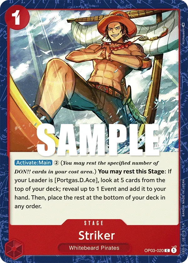 Striker — carte One Piece TCG OP03-020 (Pillars of Strength)