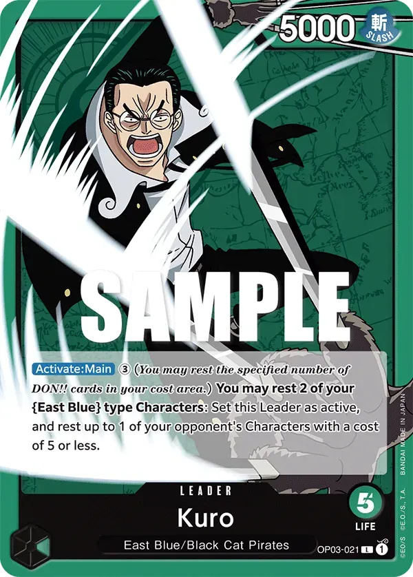 Kuro — carte One Piece TCG OP03-021 (Pillars of Strength)
