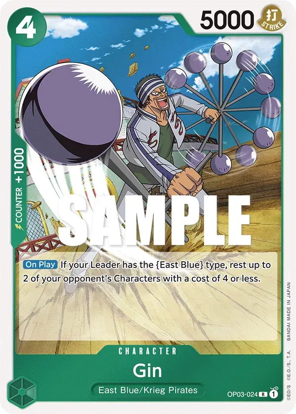 Gin — carte One Piece TCG OP03-024 (Pillars of Strength)