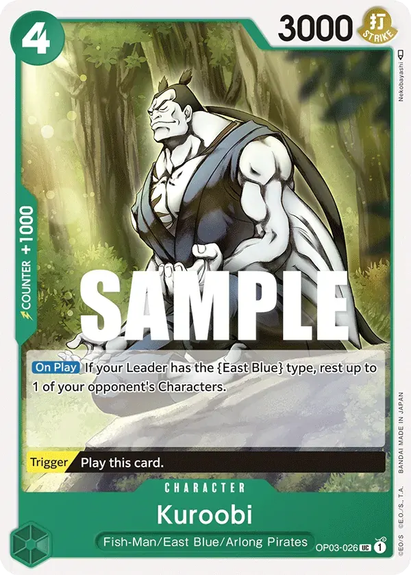 Kuroobi — carte One Piece TCG OP03-026 (Pillars of Strength)