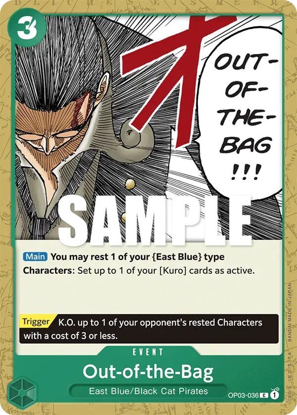 Out-of-the-Bag — carte One Piece TCG OP03-036 (Pillars of Strength)