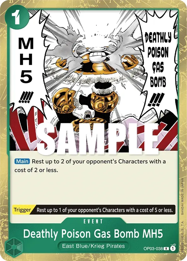 Deathly Poison Gas Bomb MH5 — carte One Piece TCG OP03-038 (Pillars of Strength)
