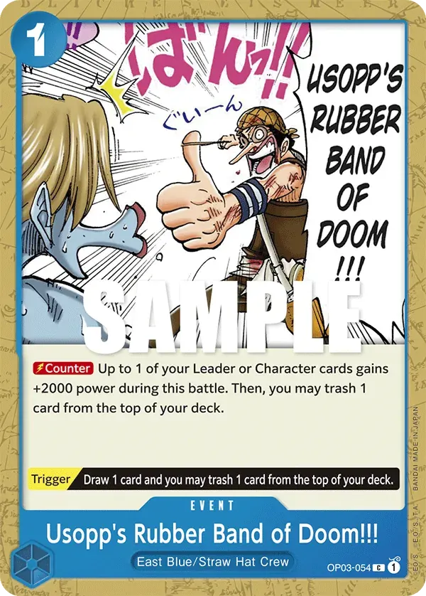 Usopp's Rubber Band of Doom!!! — carte One Piece TCG OP03-054 (Pillars of Strength)