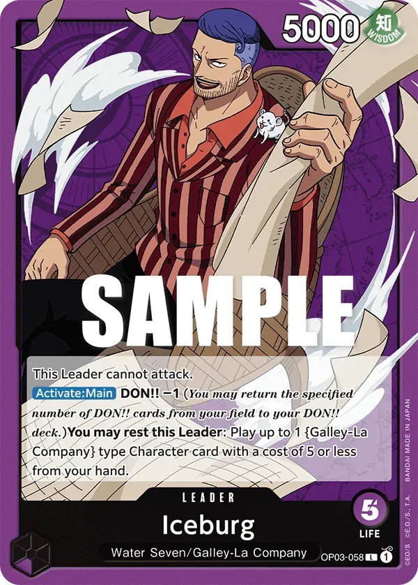 Iceburg — carte One Piece TCG OP03-058 (Pillars of Strength)