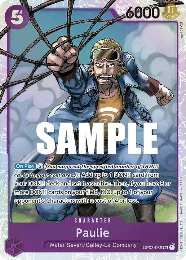 Paulie — carte One Piece TCG OP03-066 (Pillars of Strength)