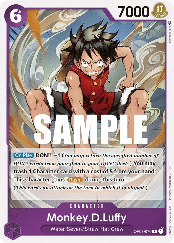 Monkey.D.Luffy — carte One Piece TCG OP03-070 (Pillars of Strength)