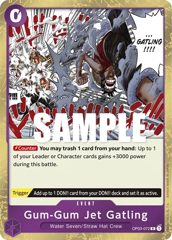 Gum-Gum Jet Gatling — carte One Piece TCG OP03-072 (Pillars of Strength)