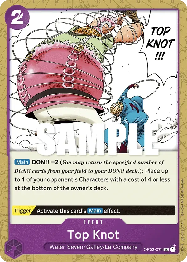 Top Knot — carte One Piece TCG OP03-074 (Pillars of Strength)