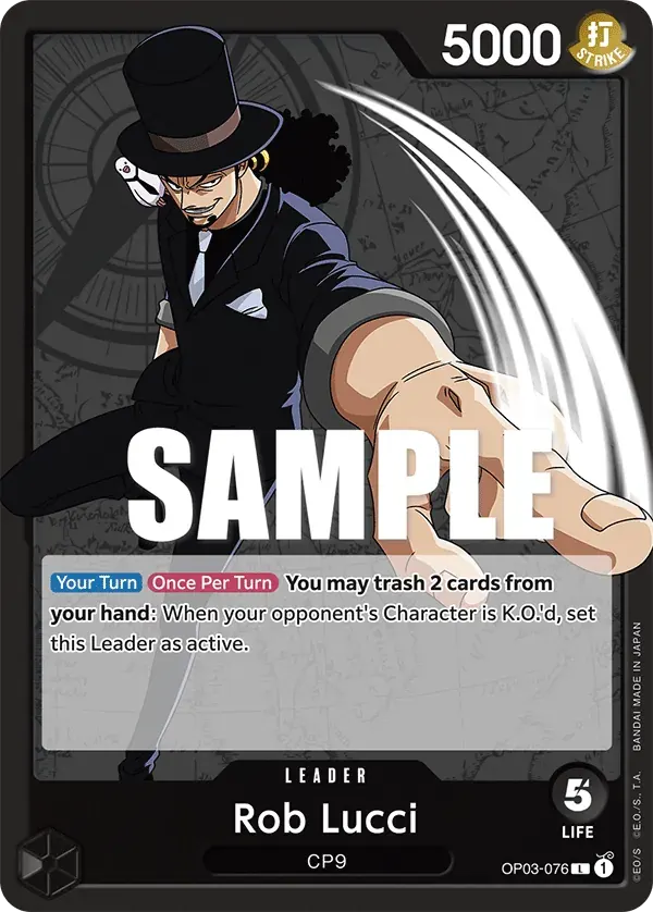 Rob Lucci — carte One Piece TCG OP03-076 (Pillars of Strength)
