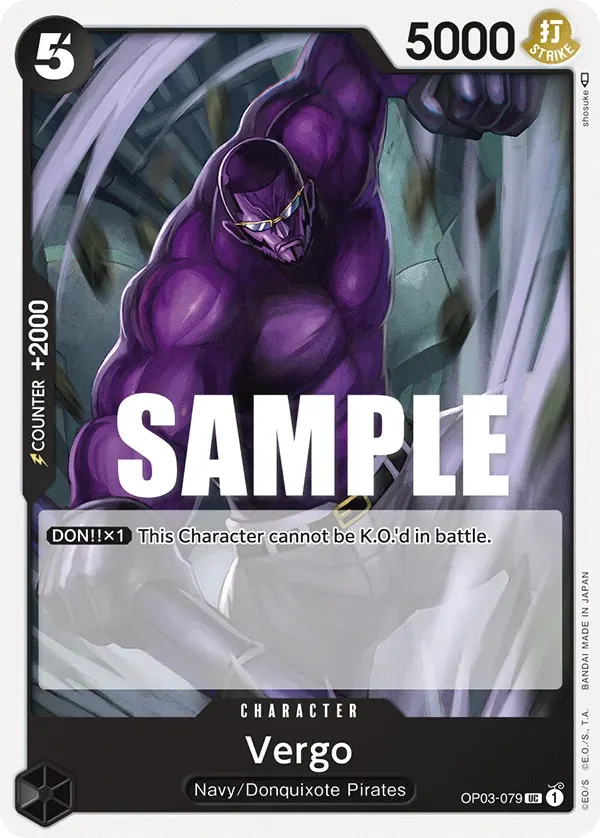 Vergo — carte One Piece TCG OP03-079 (Pillars of Strength)