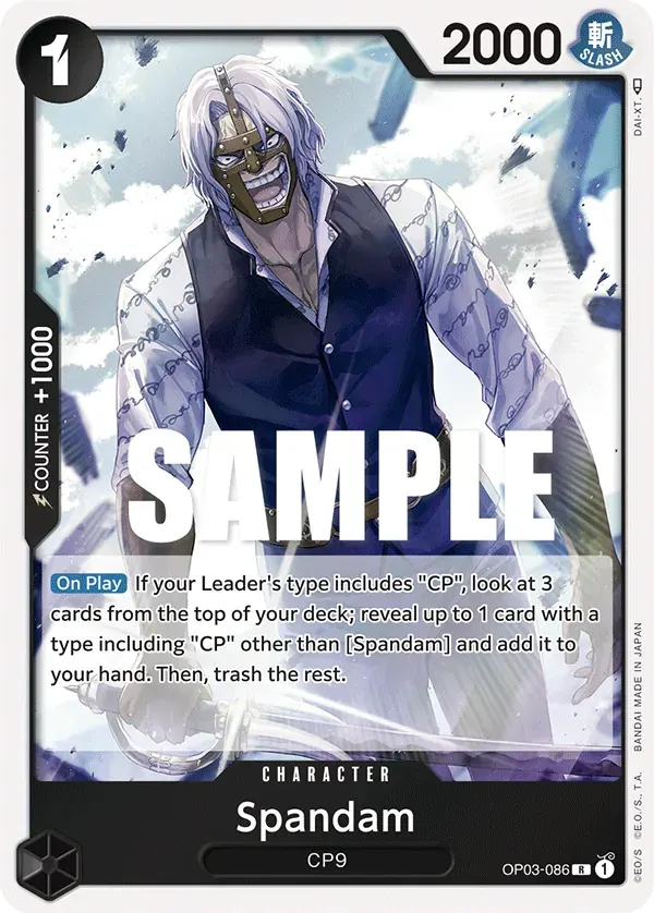 Spandam — carte One Piece TCG OP03-086 (Pillars of Strength)