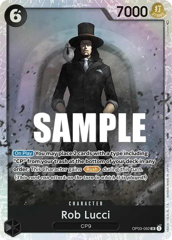Rob Lucci — carte One Piece TCG OP03-092 (Pillars of Strength)