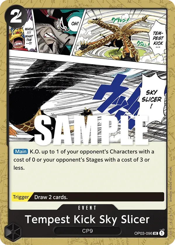 Tempest Kick Sky Slicer — carte One Piece TCG OP03-096 (Pillars of Strength)