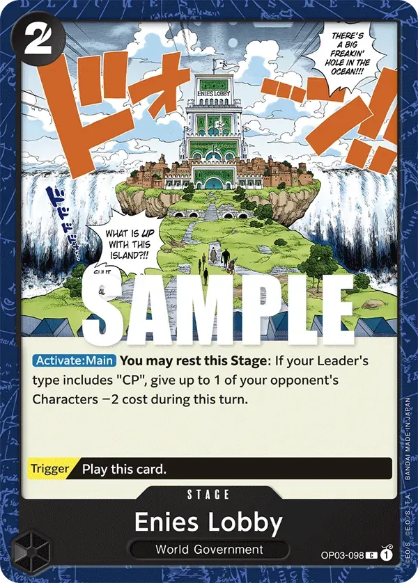 Enies Lobby — carte One Piece TCG OP03-098 (Pillars of Strength)