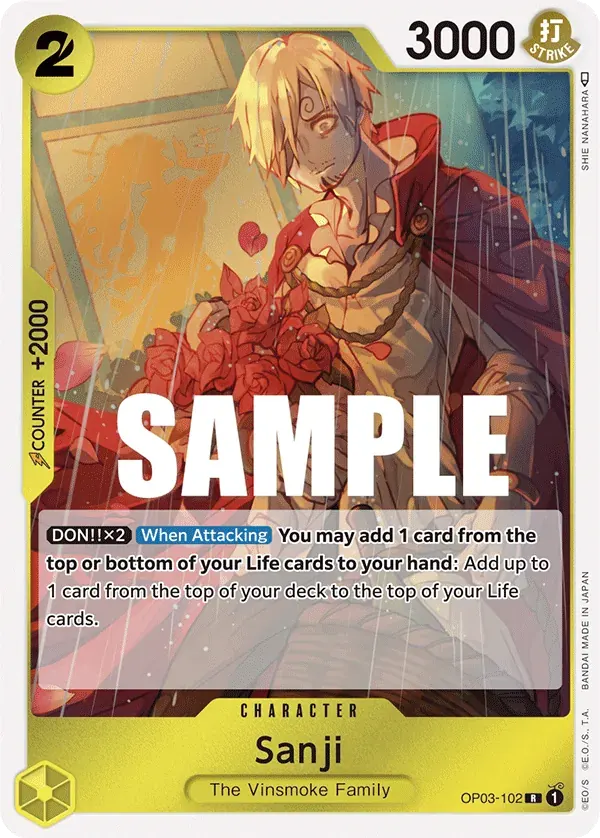 Sanji — carte One Piece TCG OP03-102 (Pillars of Strength)