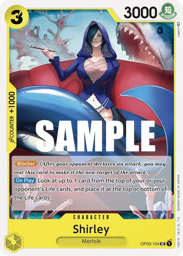 Shirley — carte One Piece TCG OP03-104 (Pillars of Strength)