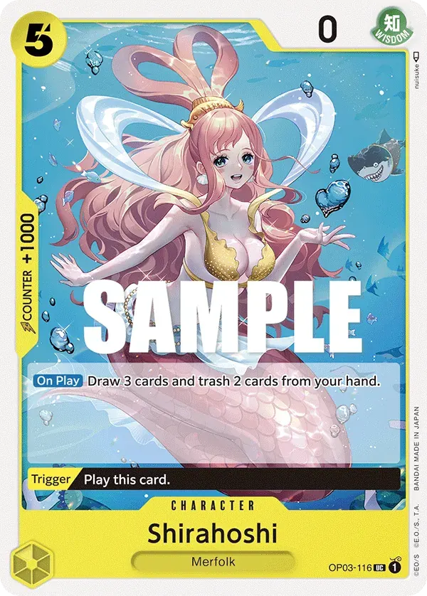 Shirahoshi — carte One Piece TCG OP03-116 (Pillars of Strength)