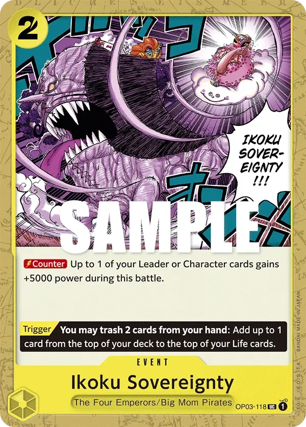 Ikoku Sovereignty — carte One Piece TCG OP03-118 (Pillars of Strength)
