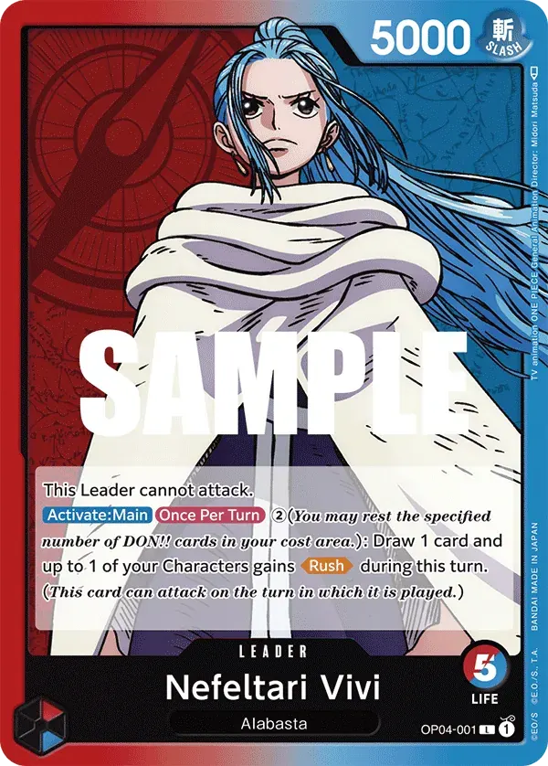Nefeltari Vivi — carte One Piece TCG OP04-001 (Kingdoms of Intrigue)