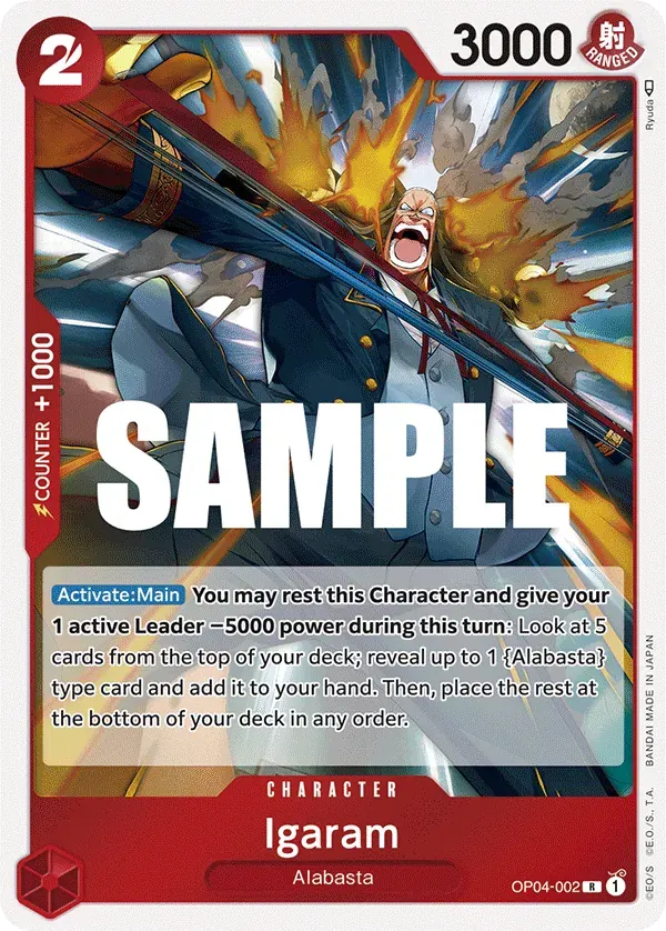 Igaram — carte One Piece TCG OP04-002 (Kingdoms of Intrigue)