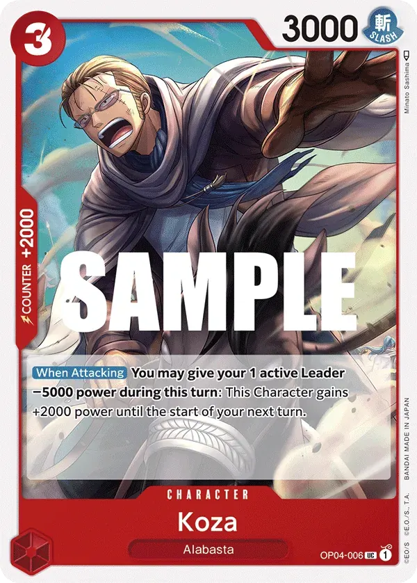 Koza — carte One Piece TCG OP04-006 (Kingdoms of Intrigue)