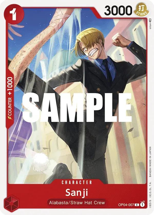 Sanji — carte One Piece TCG OP04-007 (Kingdoms of Intrigue)