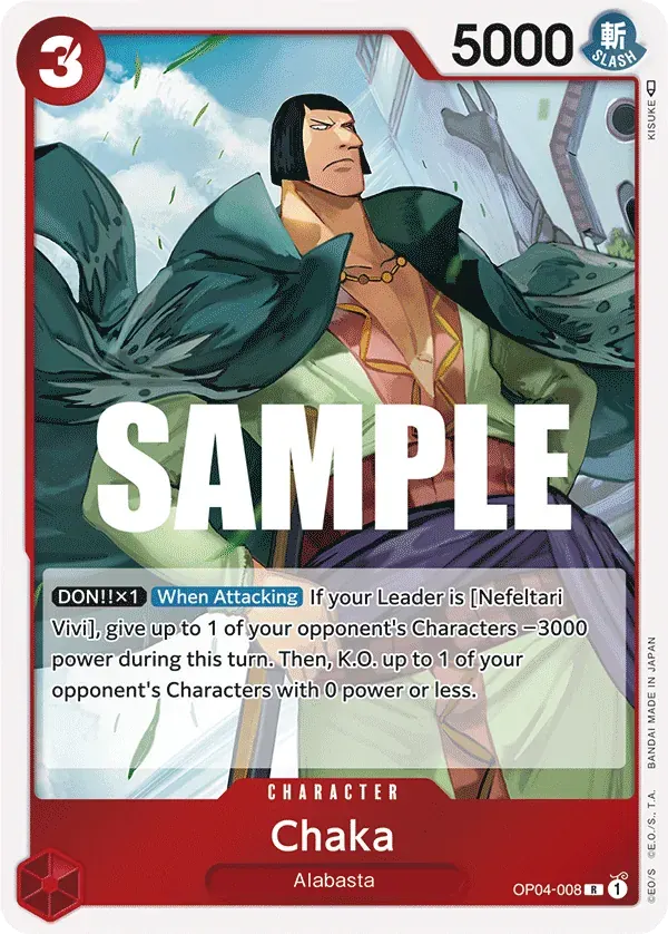 Chaka — carte One Piece TCG OP04-008 (Kingdoms of Intrigue)