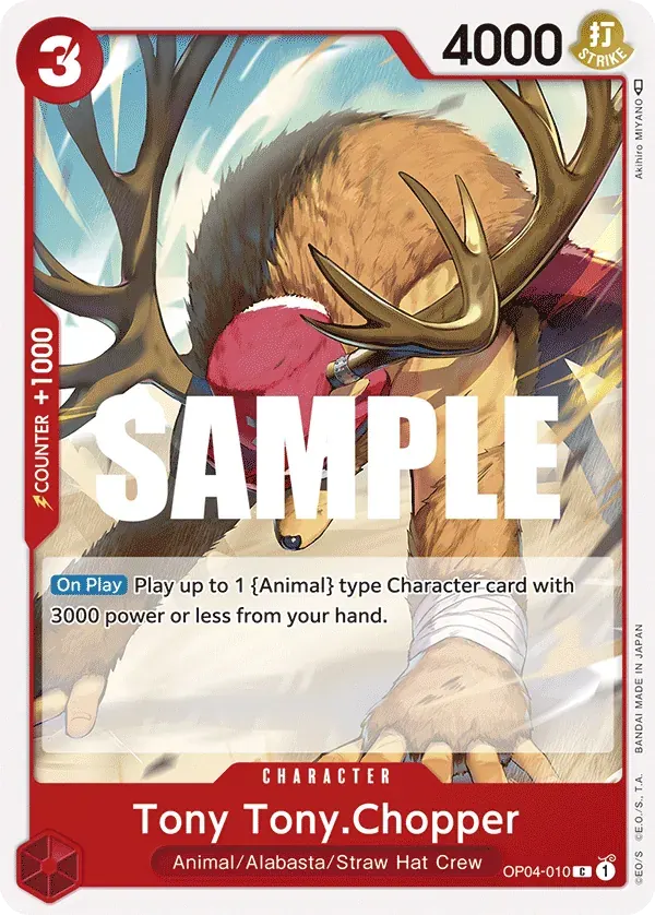 Tony Tony.Chopper — carte One Piece TCG OP04-010 (Kingdoms of Intrigue)