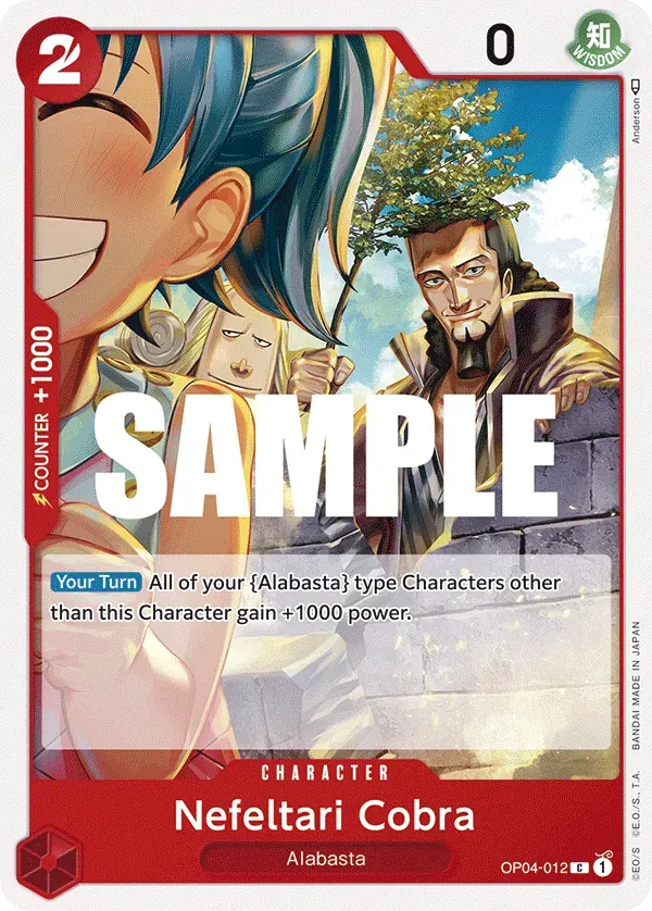 Nefeltari Cobra — carte One Piece TCG OP04-012 (Kingdoms of Intrigue)