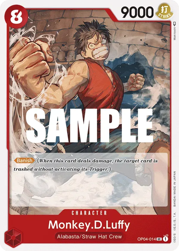 Monkey.D.Luffy — carte One Piece TCG OP04-014 (Kingdoms of Intrigue)
