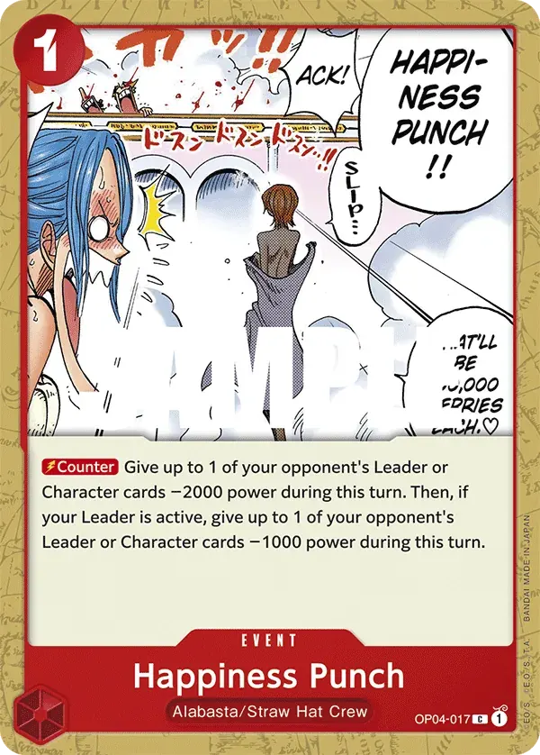 Happiness Punch — carte One Piece TCG OP04-017 (Kingdoms of Intrigue)