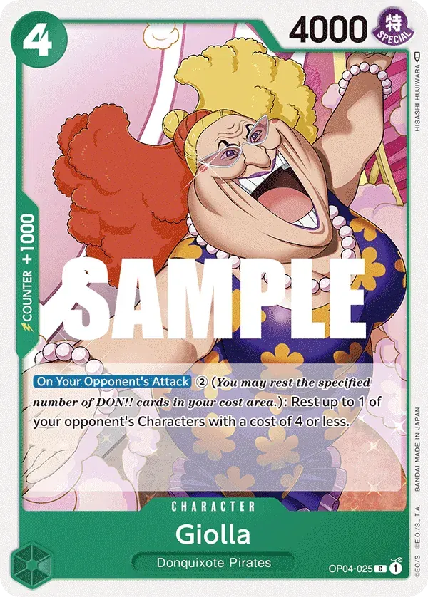 Giolla — carte One Piece TCG OP04-025 (Kingdoms of Intrigue)