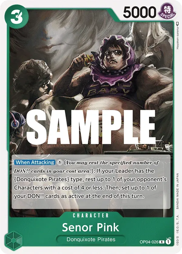 Senor Pink — carte One Piece TCG OP04-026 (Kingdoms of Intrigue)