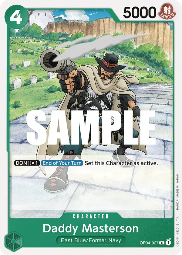 Daddy Masterson — carte One Piece TCG OP04-027 (Kingdoms of Intrigue)