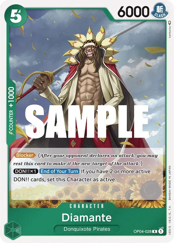 Diamante — carte One Piece TCG OP04-028 (Kingdoms of Intrigue)