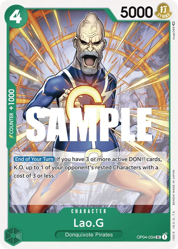Lao.G — carte One Piece TCG OP04-034 (Kingdoms of Intrigue)