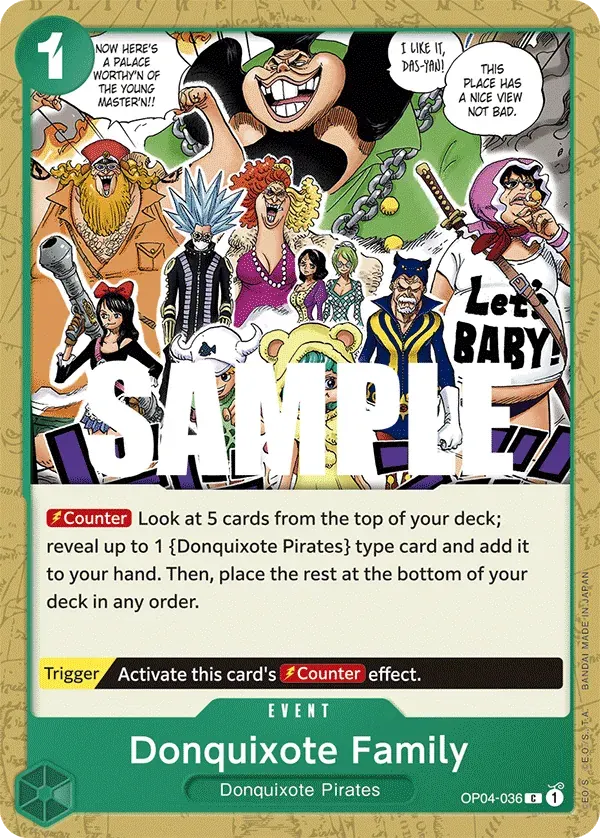 Donquixote Family — carte One Piece TCG OP04-036 (Kingdoms of Intrigue)