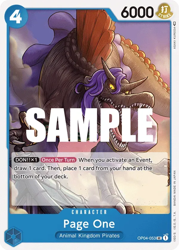 Page One — carte One Piece TCG OP04-053 (Kingdoms of Intrigue)