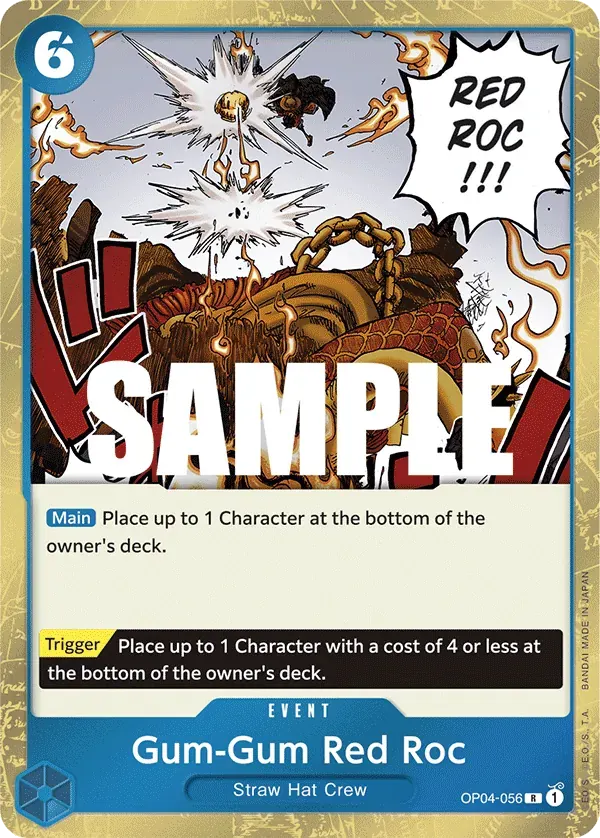 Gum-Gum Red Roc — carte One Piece TCG OP04-056 (Kingdoms of Intrigue)
