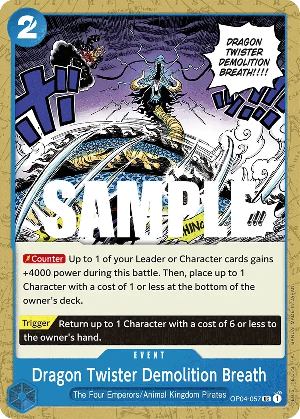 Dragon Twister Demolition Breath — carte One Piece TCG OP04-057 (Kingdoms of Intrigue)