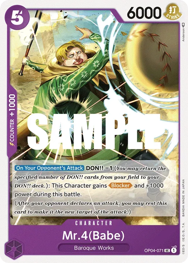 Mr.4(Babe) — carte One Piece TCG OP04-071 (Kingdoms of Intrigue)