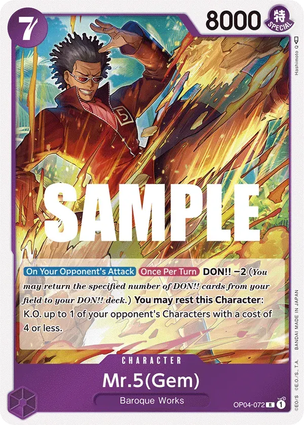 Mr.5(Gem) — carte One Piece TCG OP04-072 (Kingdoms of Intrigue)