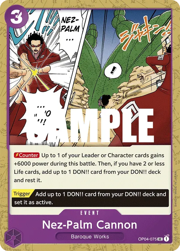 Nez-Palm Cannon — carte One Piece TCG OP04-075 (Kingdoms of Intrigue)