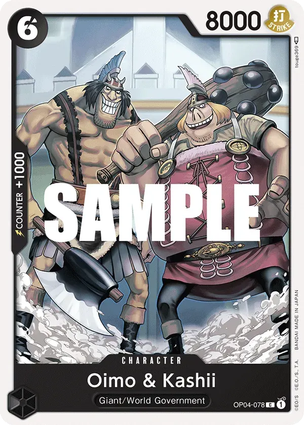 Oimo & Kashii — carte One Piece TCG OP04-078 (Kingdoms of Intrigue)
