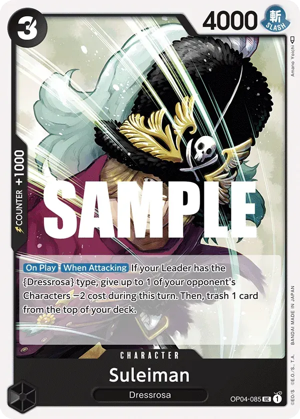 Suleiman — carte One Piece TCG OP04-085 (Kingdoms of Intrigue)