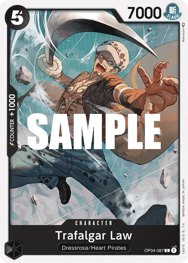 Trafalgar Law — carte One Piece TCG OP04-087 (Kingdoms of Intrigue)