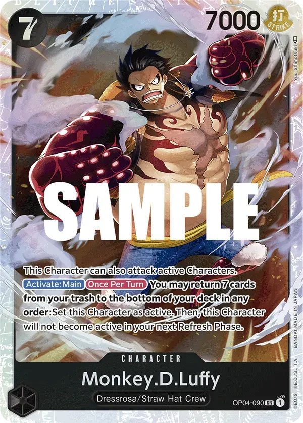 Monkey.D.Luffy — carte One Piece TCG OP04-090 (Kingdoms of Intrigue)