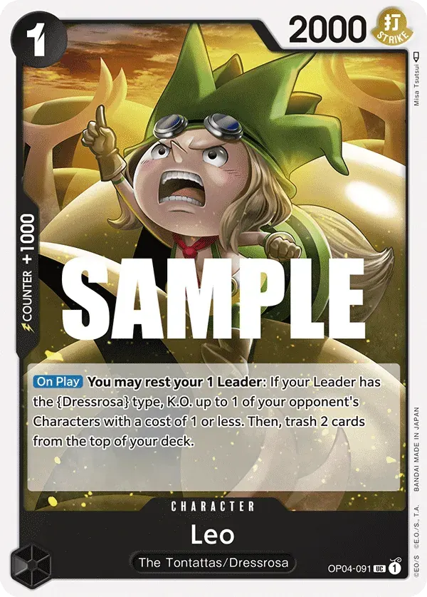 Leo — carte One Piece TCG OP04-091 (Kingdoms of Intrigue)
